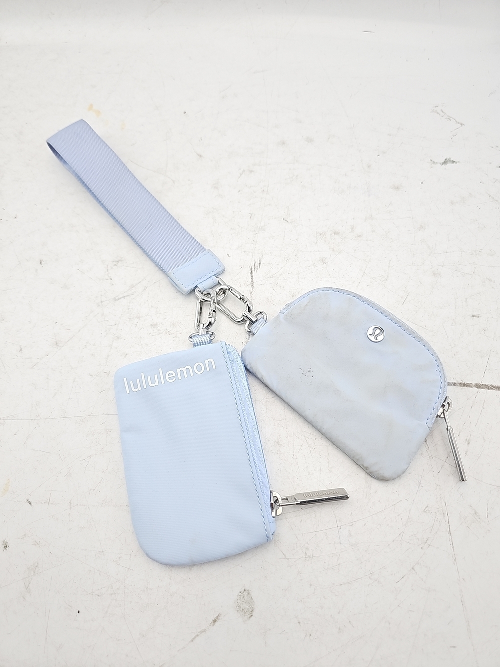 Lululemon Light Blue Dual Pouch Wristlet